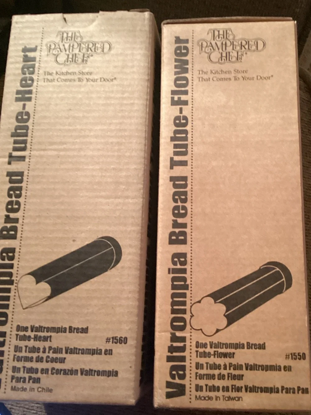 The Pampered Chef Valtrompia Bread Tubes X2 heart/flower